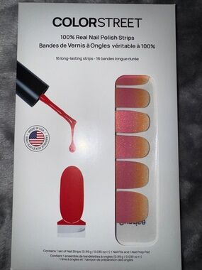 Color Street Spring Sunrise Nail Strips - Pink to Orange Ombre